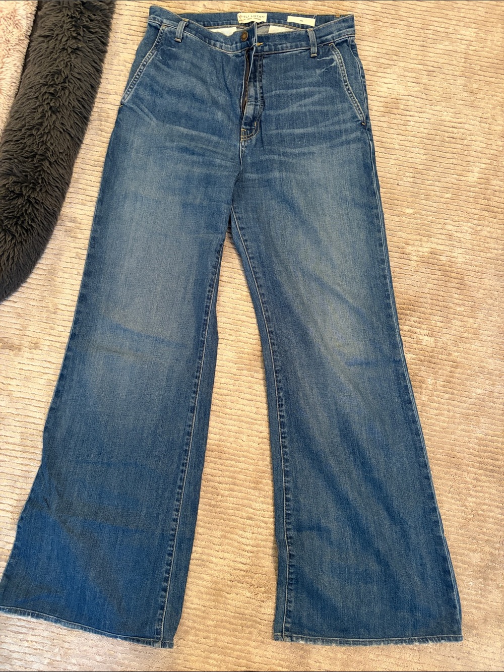 Niki Lotan Anna Women's Wide Leg Blue Jeans